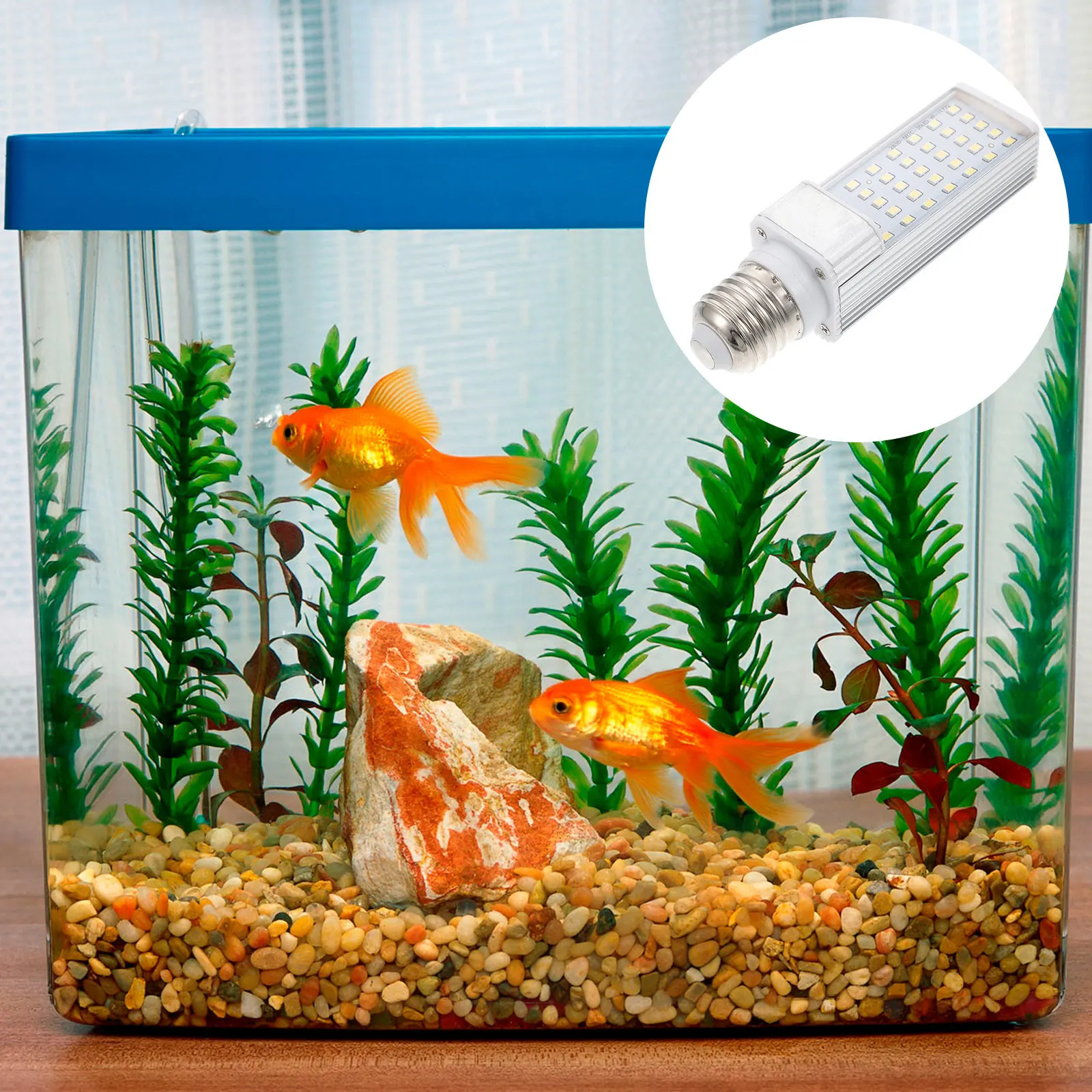 7W LED Aquarium Light E27 White Corn Bulb for Fish Tank Aquatic Plant Growth Pet Supplies