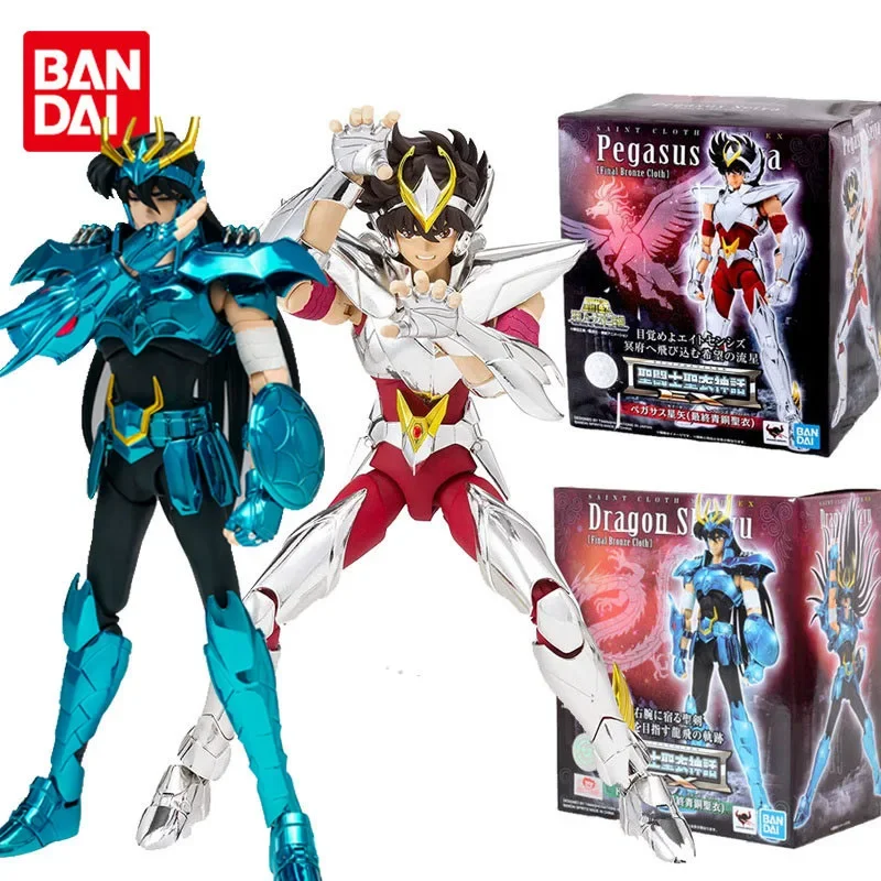 

Bandai Original Saint Seiya Myth Cloth EX Saint Seiya Pegasus Bronze Dragon Shiryu Final Anime Action Figures Toys GiftS