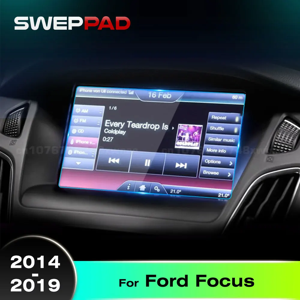 Brotect Pellicola Protettiva Per Ford Focus MK3 2018 Sync 3 - Anti-Impronte, 2 Pezzi, Made In Germany