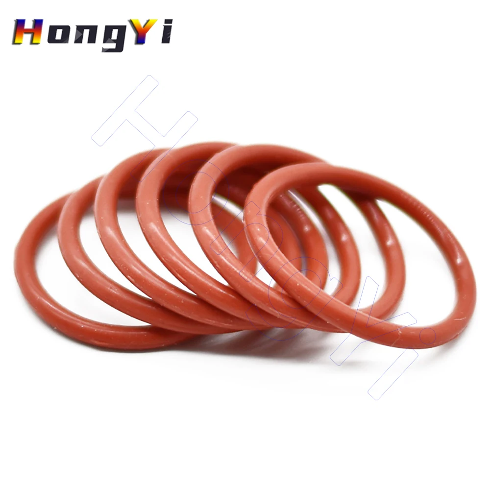 CS 5.7 mm Silicone O-Ring, VMQ O Ring, Red Rubber Sealing Gasket for Washer, Filter, Pump, Plumbing, Hose, Gauge, Auto, Machin