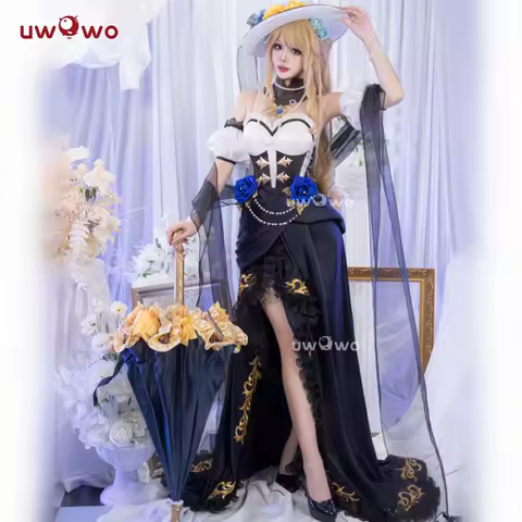 LAST BATCH UWOWO Navia Cosplay Game Genshin Impact Fanart Navia Gown Dress Cosplay Costume Halloween Costume