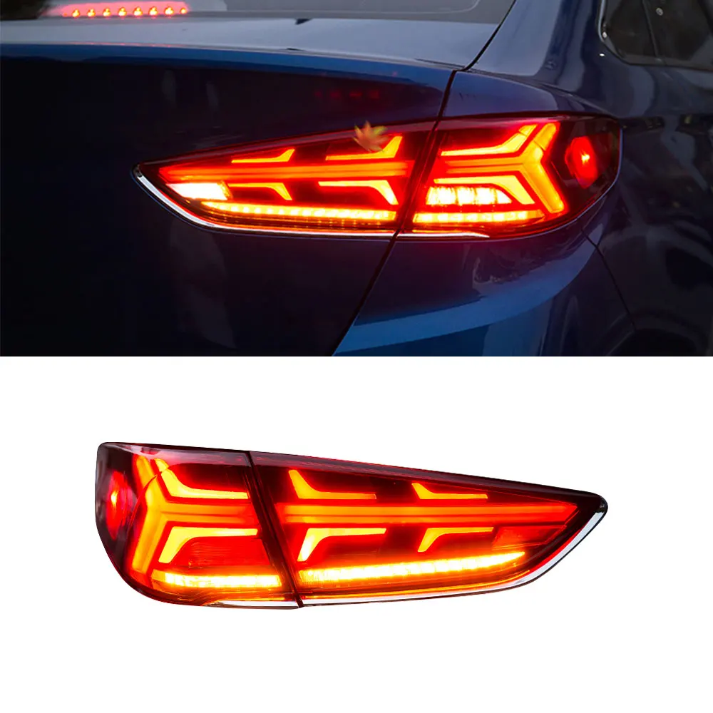 

TT-ABC Tail Lights For Hyundai Sonata 9 2018-2019 LED DRL Car Light Assembly Signal Auto Accessories Modified Refitting Lamp