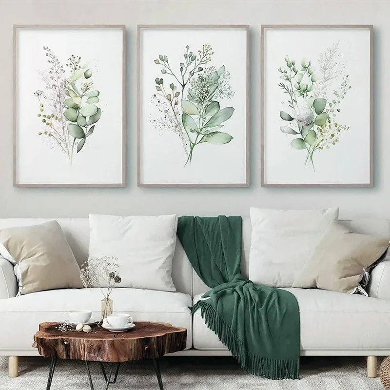Moderne Nordische Klassische Schlichtheit Pflanzenkunst Blumen Abstrakte Poster Leinwandbilder Wandkunst Wohnzimmer Heimdekoration G