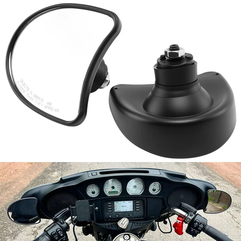 

Motorcycle Rearview Fairing Mount Side Mirrors For Harley Touring Street Glide FLHX Electra Glide FLHT FLHTK FLHTCU 1996-2013