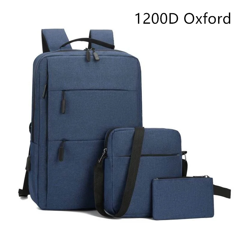 

Waterproof Business Men's Backpack 3 Pcs Set Usb Charging School Student Backpack Casual Travel Laptop Backpack Men Shoulder Bag