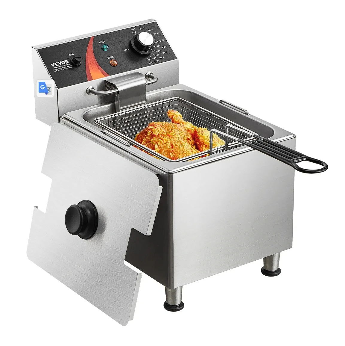 

VEVOR Commercial Electric Deep Fryer Countertop Deep Fryer 1750W 12Qt / 11.5L
