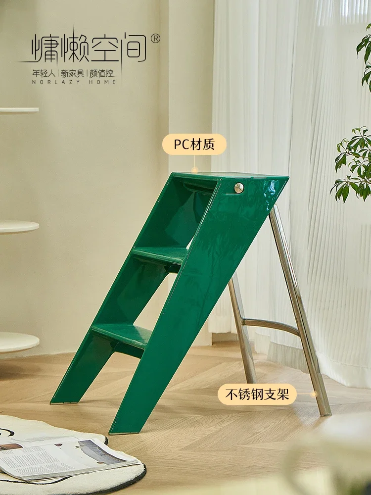 YY Portable Telescopic Folding Stair Multifunctional Storage Three-Step Pedal Trestle Ladder