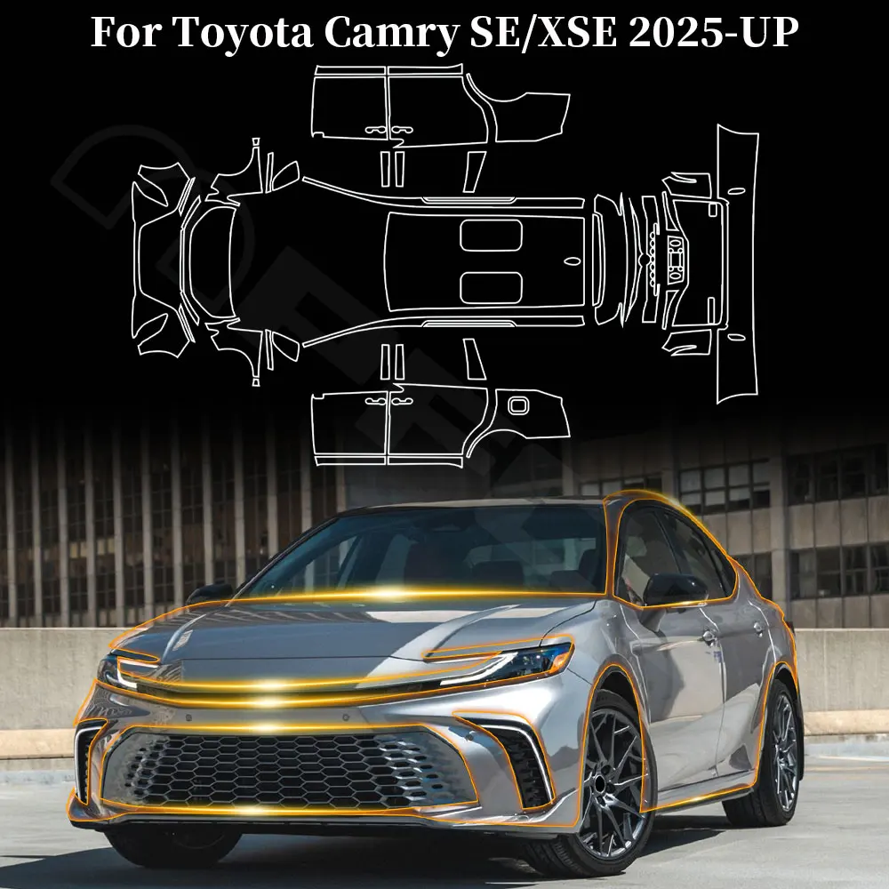

For Toyota CAMRY 2025 TPU Transparent Sticker Body Accessories Pre-Cut Paint Protection Film Car Clear Kit Sticker car accessori