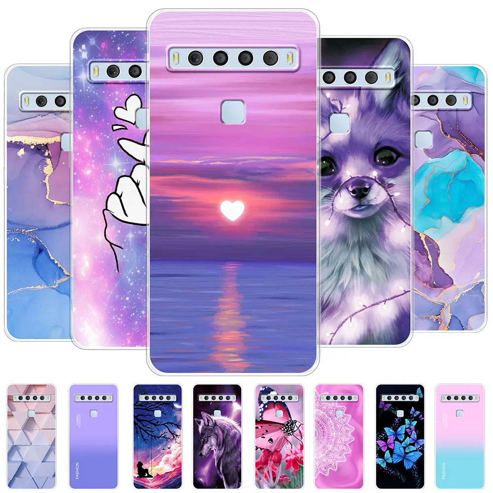 Dla TCL 10L Etui T770H T770B Pokrowiec Odporny na wstrząsy Przezroczysty Miękki Silikonowy Etui Na Telefon Dla TCL 10 Lite / TCL10T TCL10Lite Fashion Funda