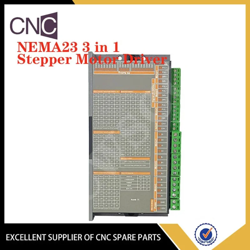 New NEMA23 3-in-1 Stepper Driver 3-axis Motor Controller Supports Single Double Spontaneous Pulse and Auto Detec