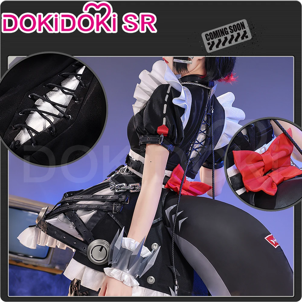 Ellen Joe Cosplay Costume Game Zenless Zone Zero Cosplay DokiDoki-SR Women Maid Dress Ellen Joe Cosplay Shark Tail Wig Halloween