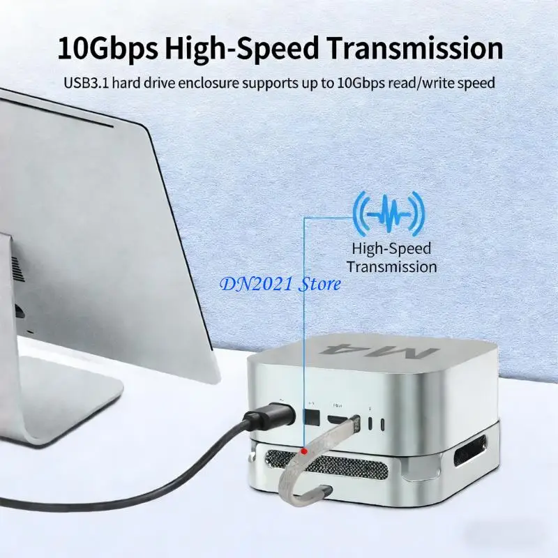 

F3KE Perfect Fit Aluminum Stand For Little Desktop Improves Cooling And Adds Storage Space