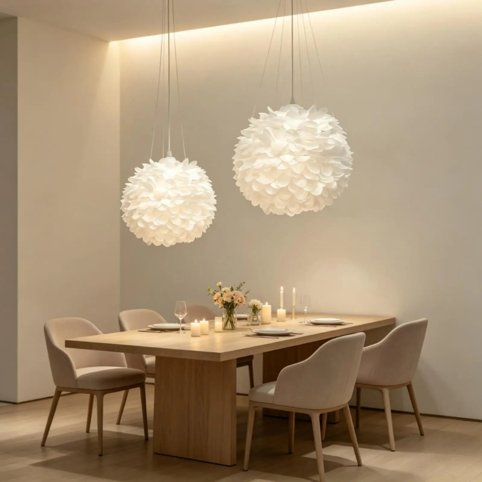 Floral Spherical Fabric Lampshade for Pendant Light Ceiling Lamp Shade Modern Bedroom Home Decor Accent