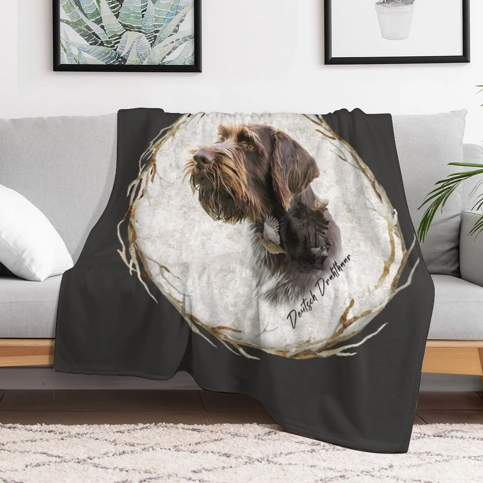

German Wirehaired Pointer's thoughts Throw Blanket For Baby Soft Beds For Decorative Sofa Blankets