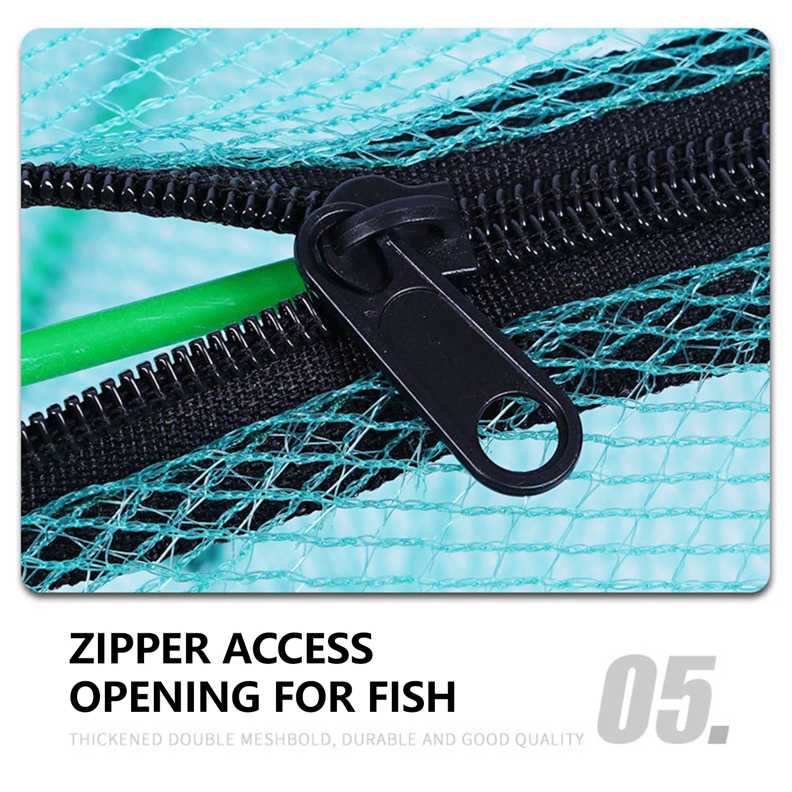 50/60/70 cm Automatische Fischernetz Tragbare Falten Fliegen Fisch Mesh Für Karpfen Karausche Krabben Garnelen Hummer Multi löcher Fisch Net