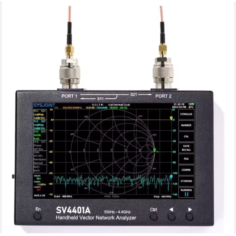

SV4401A 7" Touch LCD 50KHz-4.4GHz NanoVNA VNA Vector Network Antenna Analyzer UHF HF VHF SWR 100db Dynamic NanoVNA Tester