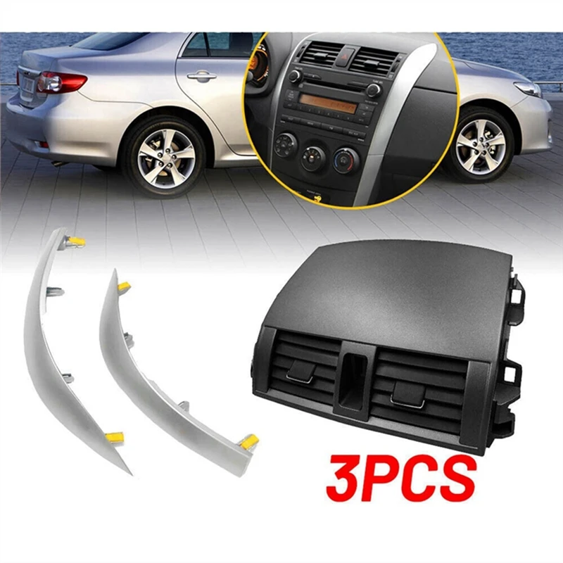 

Car Center Console Dash A/C Outlet Panel With Air Vent Strip Trim For Toyota Corolla 2007-2013 5567002160 55663-02060