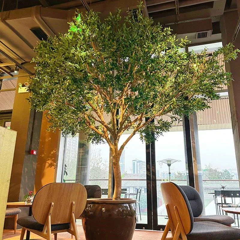 Simulation Olive Tree Large -Scale Bionic Bionic Green Plant Indoor And Outdoor Landscape Decorative Window To Create Fake Trees