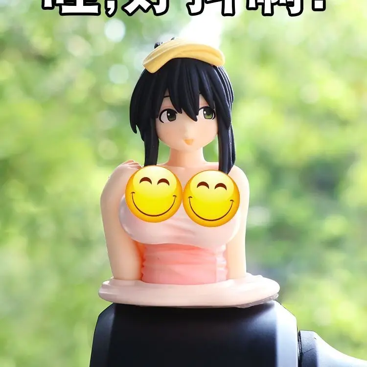 Anime Girl Car Dashboard Figure, Cute Bishoujo Car Interior Decoration Ornament, for Car Motorcycle E-Bike