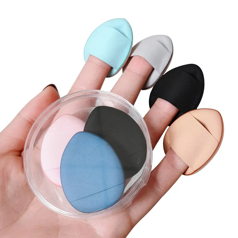 5/10Pcs Mini Finger Puff Foundation Powder Detail Makeup Sponge Face Concealer Cream Blend Cosmetic Accessories Makeup Tools