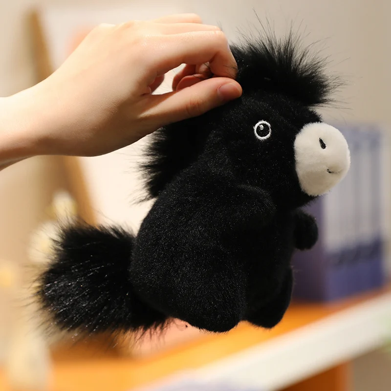 Schattig mollig klein paard pluche pop zacht gevuld baby palm huisdier desktop decor nieuwjaar mascotte 2026 vrij nieuw babyspeelgoed
