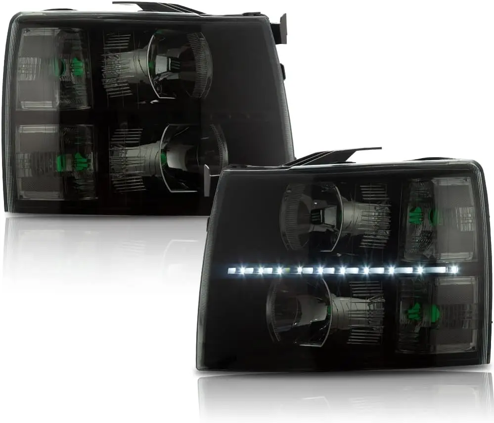 

LED Point Headlight, Compatible with 07-13 Chevy Silverado 1500 2500 3500 & HD(for 2500HD/3500HD, fit 2007 New Body & 2014 Old B