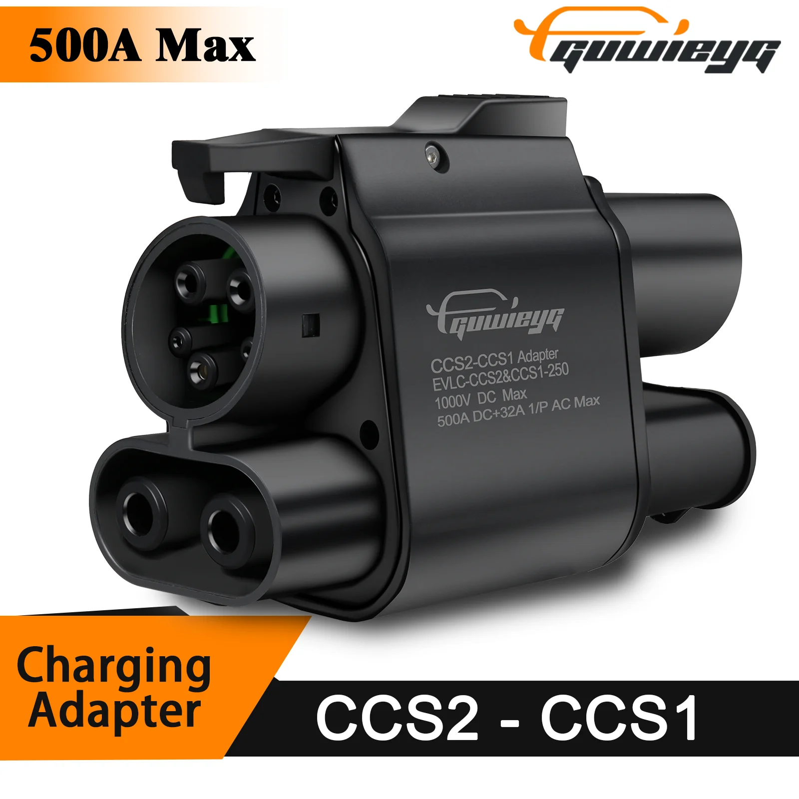 GUWIEYG CCS2 to CCS1 EV Charger Adapter500A 500kW DC 1000V Fast