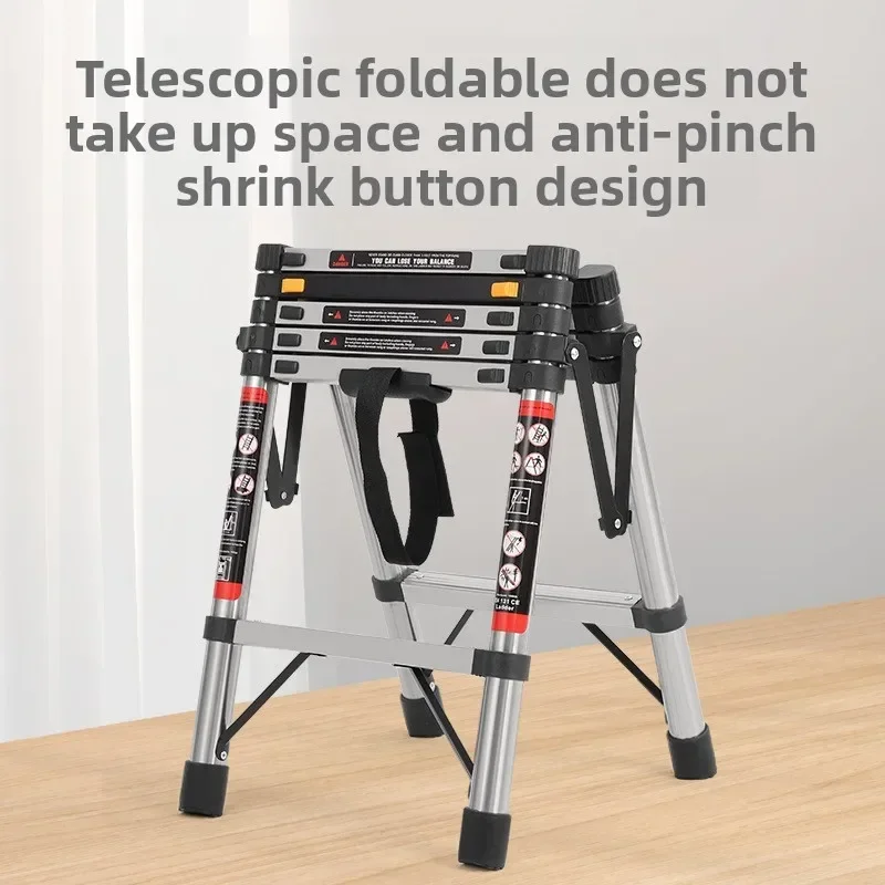 Stable Telescopic ladder Folding herringbone ladder Indoor thickened joint ladder Multifunctional five-step ladder Anti-skid
