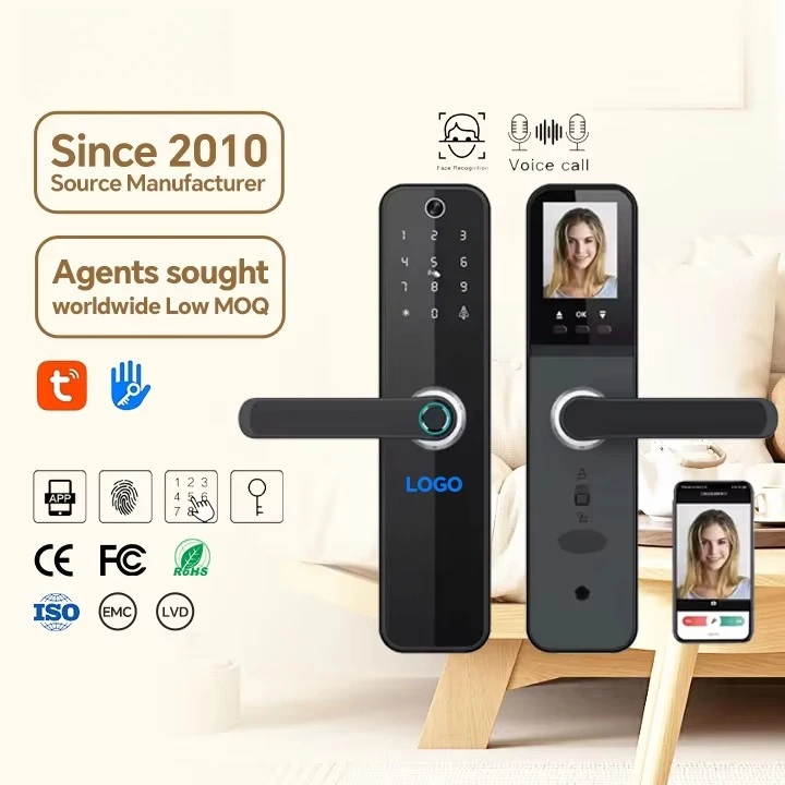 

Новинка 2025 года, система гостиничных замков, умная Tuya/TTlock, 3D Face, умные замки, водонепроницаемые деревянные двери, алюминиевый замок без ключа