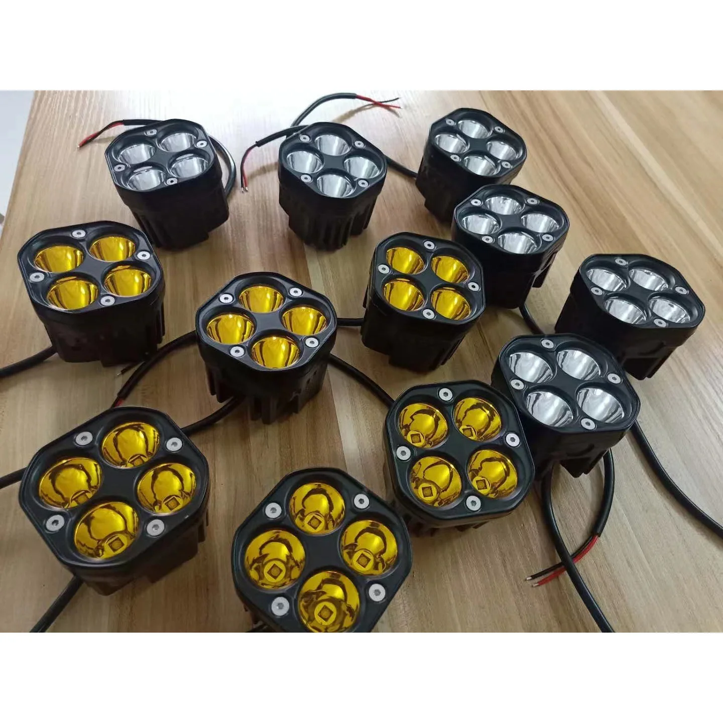 High Quality New 3 Inch Car LED Work Spotlights for Motorcycles Off-Road Vehicle Auto Four-leaf Clover-shaped Headlight