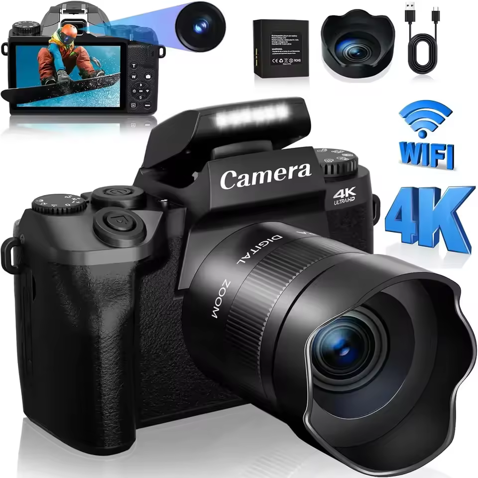 DSLR 카메라로 촬영하는 모습