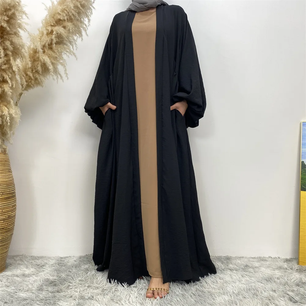 

Eid Djellaba Open Abaya Kimono Turkey Abayas for Women Dubai Muslim Hijab Dress Islam Modest Kebaya Kaftan Robe Jalabiya Caftan