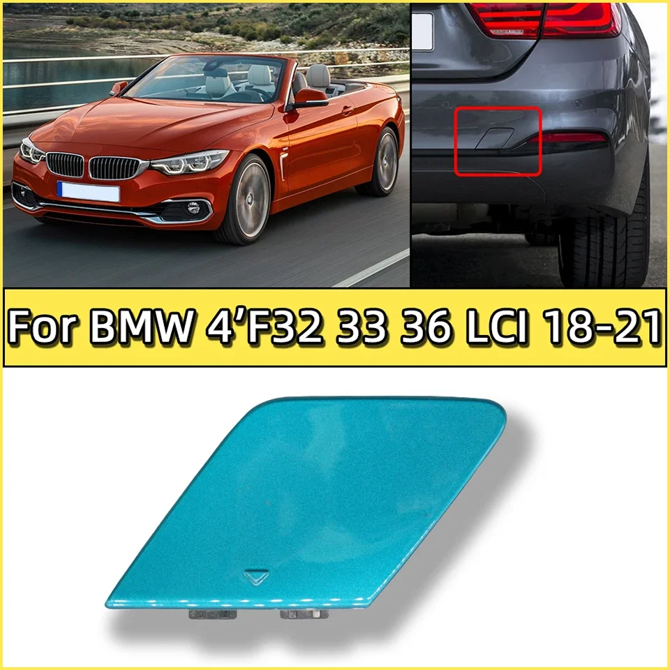 

Rear Bumper Towing Hauling Shell Lid Trim For BMW 4 Series LCI F32 F33 F36 2018 2019 2020 2021 # 51127496136 Car Accessories