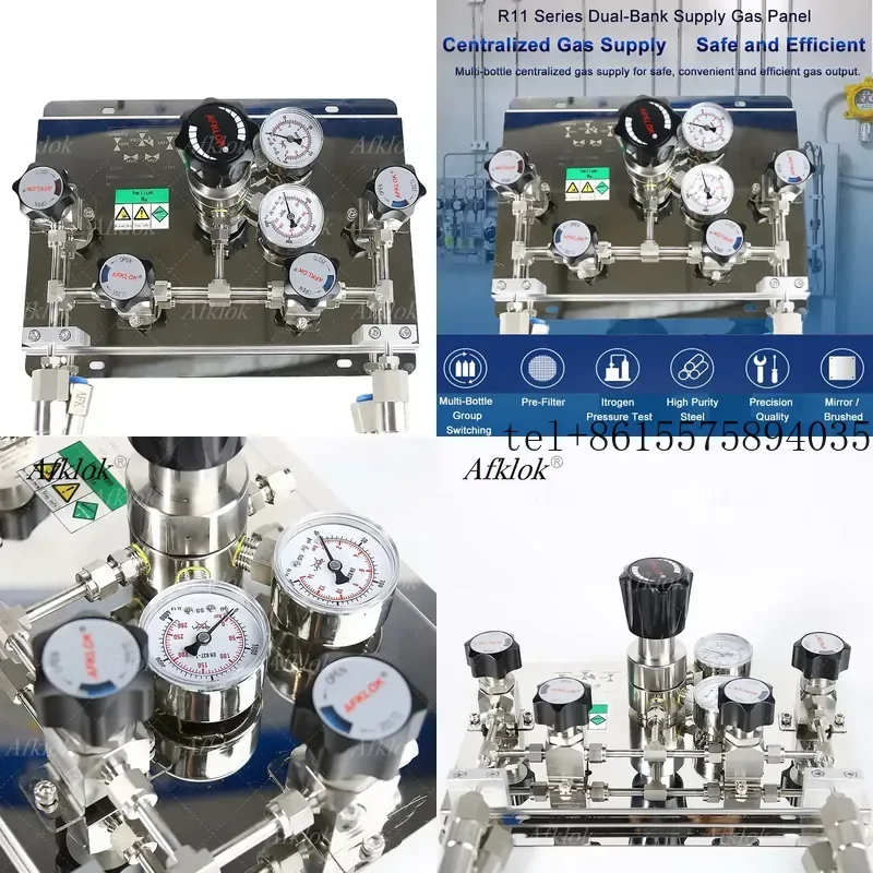 

Hot Dual Side High Pressure Air Supply Panel System Laboratory Manifolds Featuring Pressure Regulators