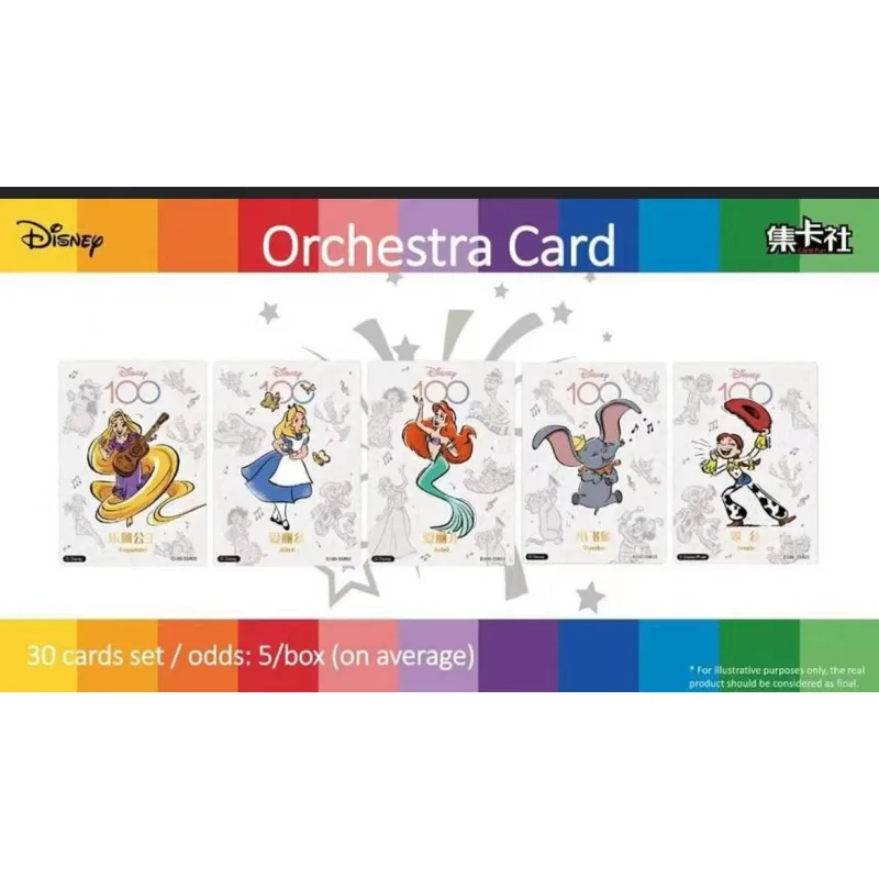 CardFun Disney 100 Joyful Card for Children Mickey Friends happy Times Card Hotbox Anime Flash Card Collection giocattolo da tavolo per bambini