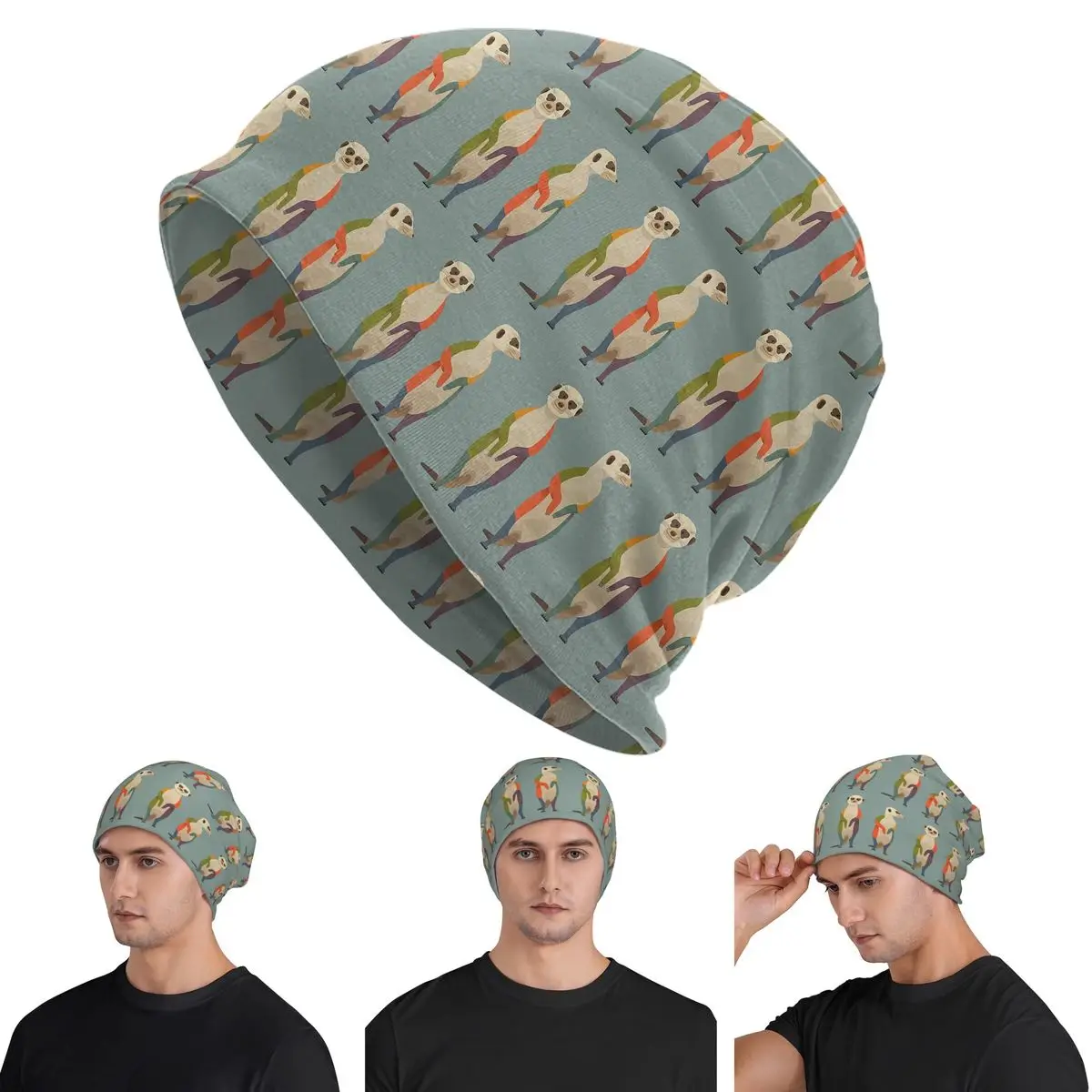 

Hello Meerkats Skullies Beanies Hats Warm Autumn Winter Outdoor Cap Knitted Bonnet Caps for Unisex Adult