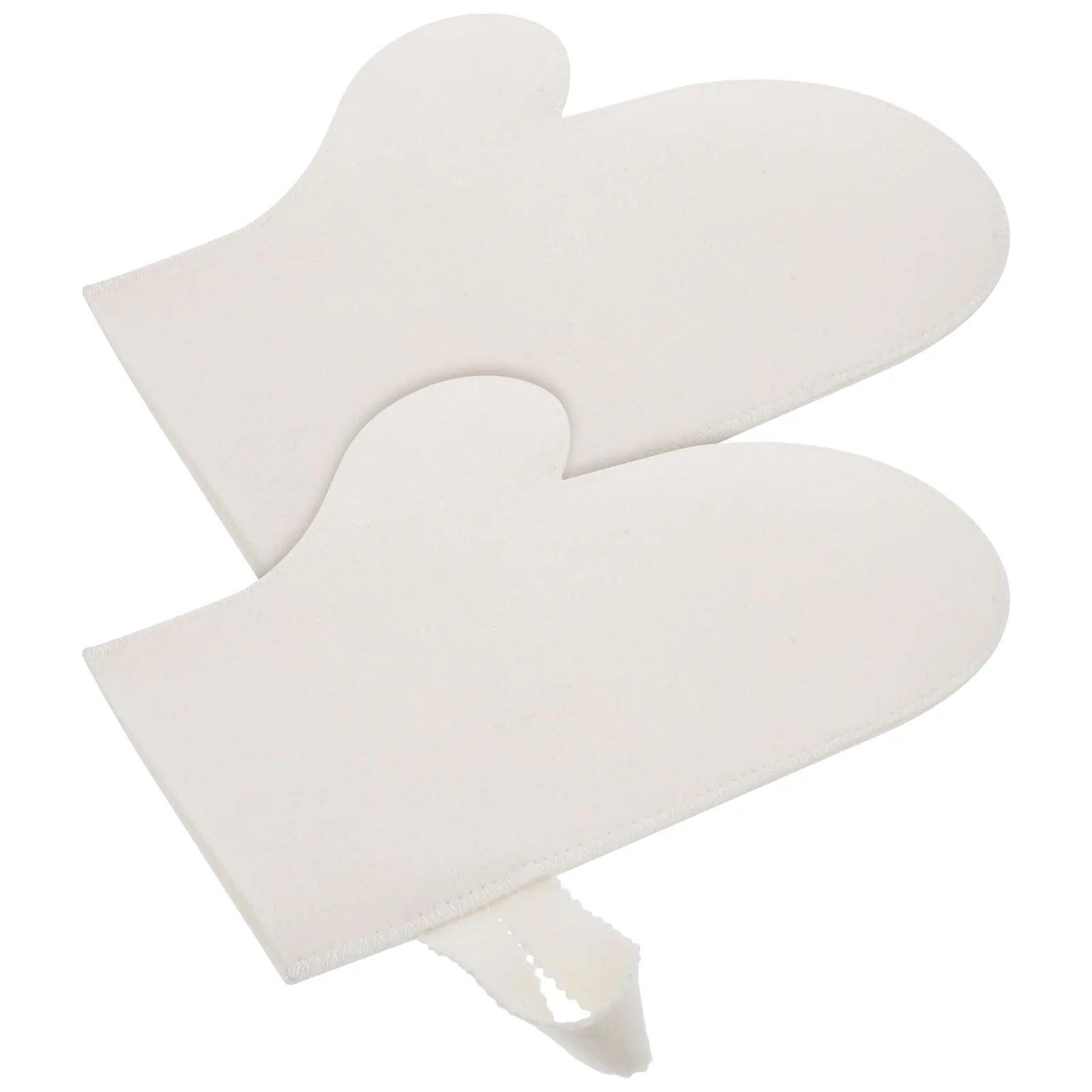 

2pcs White Gray Felt Gloves Insulated Sauna Bath Massage Body Scrub Brush Shower Tools Waterproof Heat Resistant Mitts