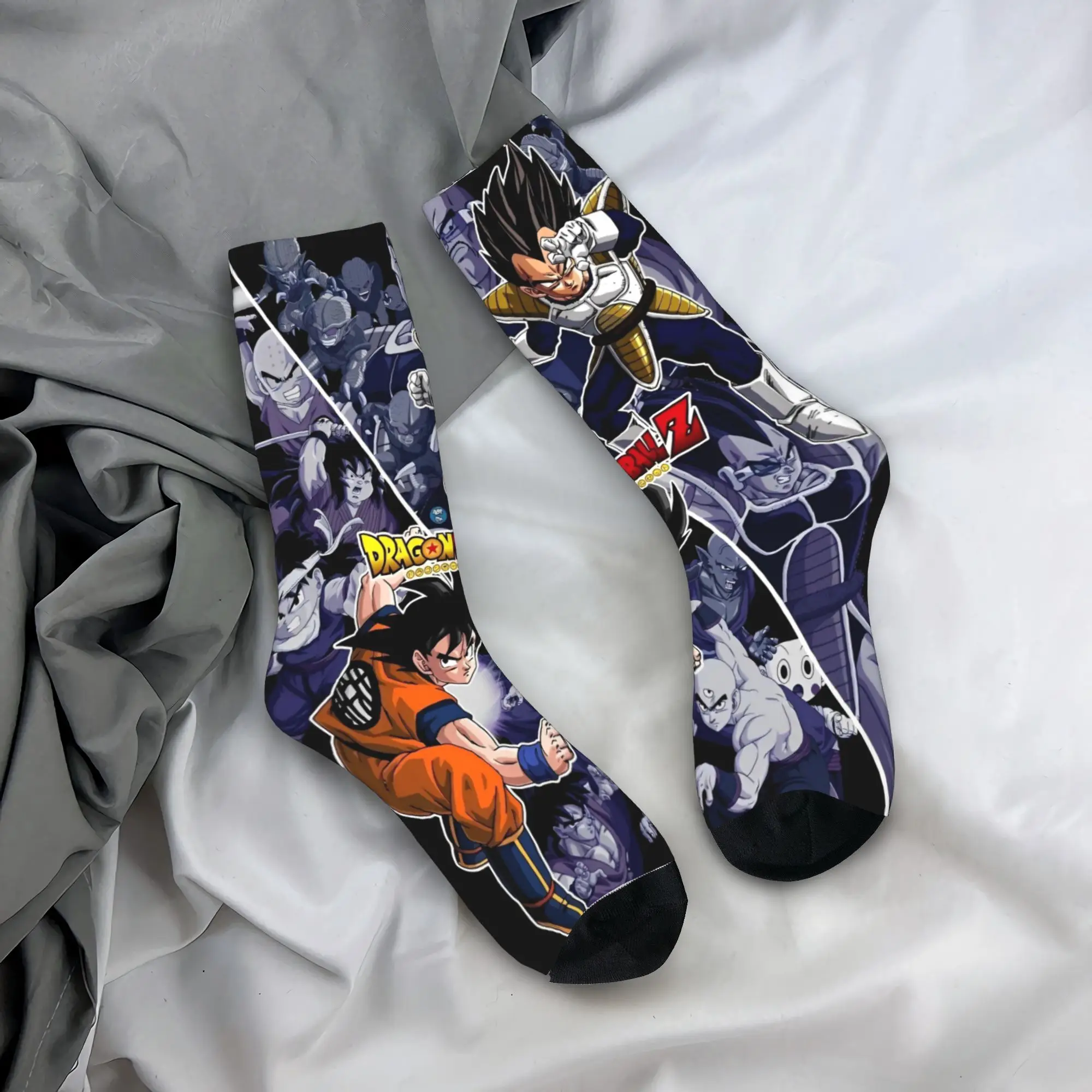 D-Dragon-Ball-L DragonBallZ Middle Socks for Women Men All Season  Cozy Crew Socks Non-slip