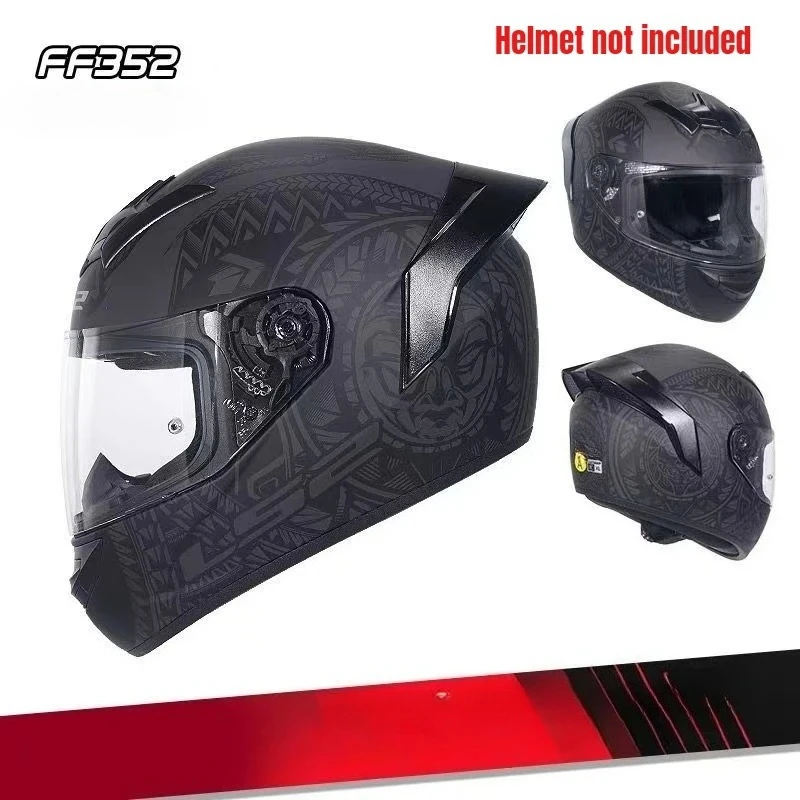 For LS2 FF352 Helmet Accessories Suitable Large Tail Air Vane Combat Radar Track Spoiler Throttle Modified Tail Para Moto