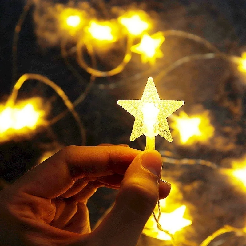 

1.5M 10Leds Christmas Tree Star Led String Fairy Light Xmas Party Home Wedding Garden Garland Christmas Led Lights Decoration