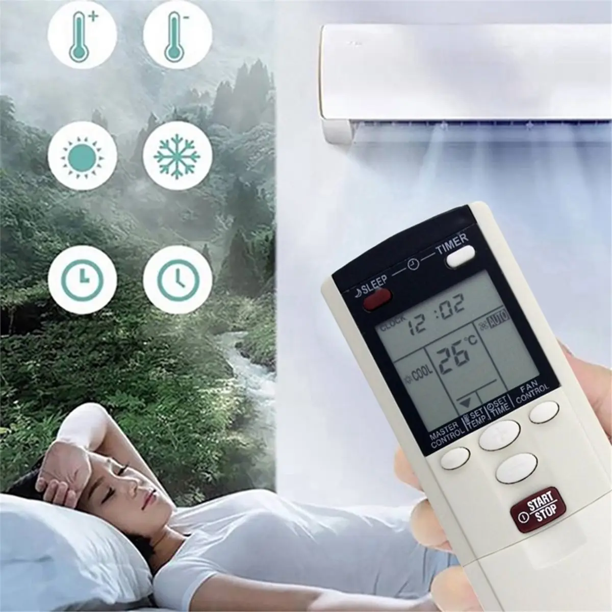 【MUST-HAVE LIST】 AR-DL2 Replace Remote for Air Conditioner AR-DL8 AR-DL9 AR-DL10 AR-DL10 AR-DL12 AR-DL3 AR-DL4 AR-DL5 AR-DL6