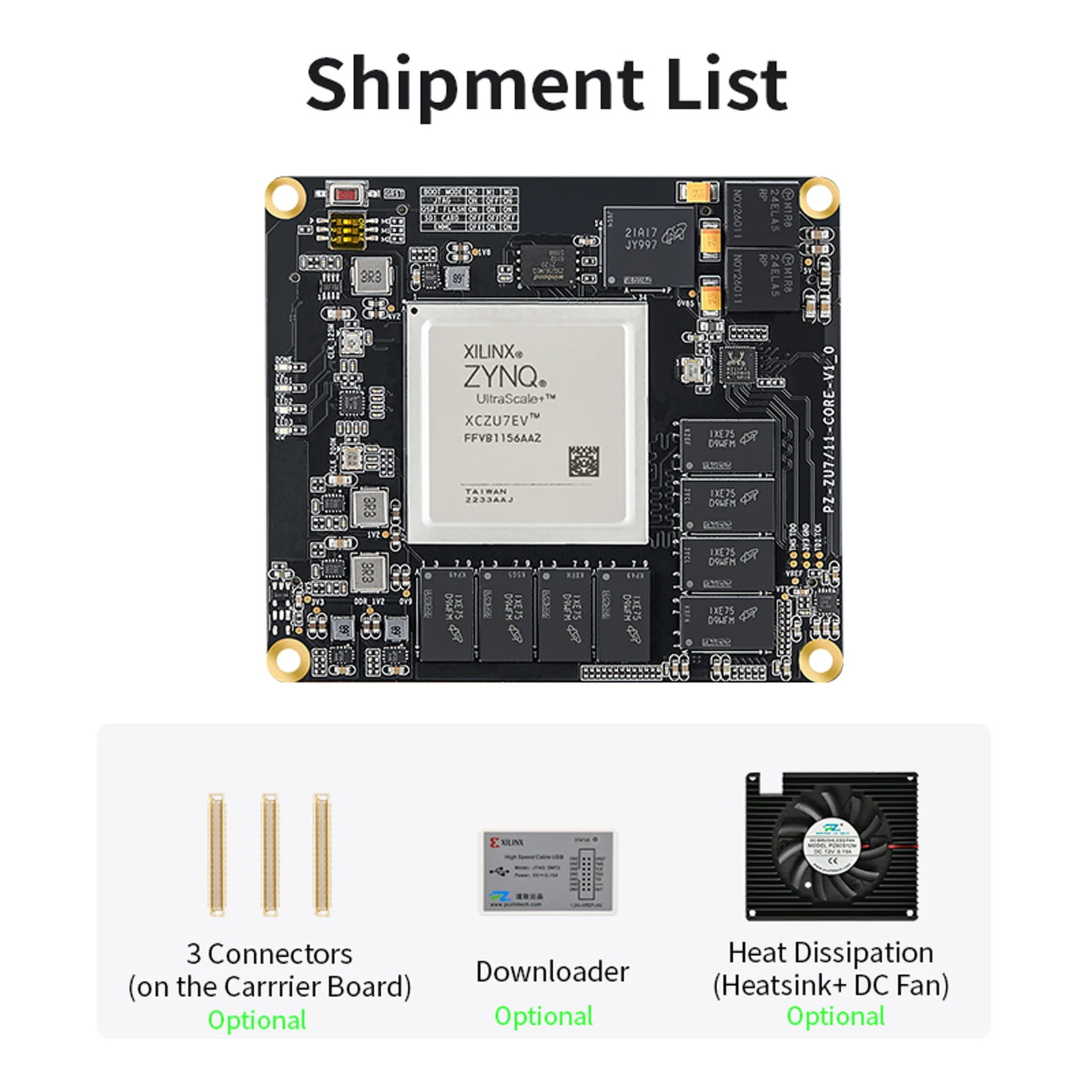 Puzhi PZ-ZU7EV-SOM AMD SOM FPGA Core Board Zynq UltraScale+ MPSOC ZU7EV PCIE ZCU106
