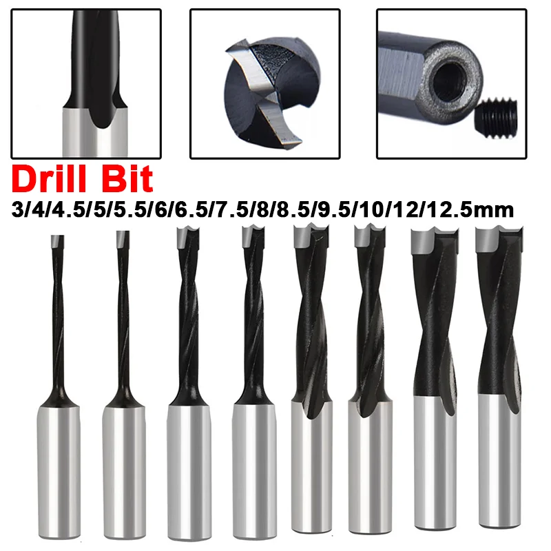 1Pcs Woodworking Drill Bits Hole Opener 3/4/4.5/5/5.5/6/6.5/7.5/8/8.5/9.5/10/12/12.5mm Three In Reversible Gang Drill Bit