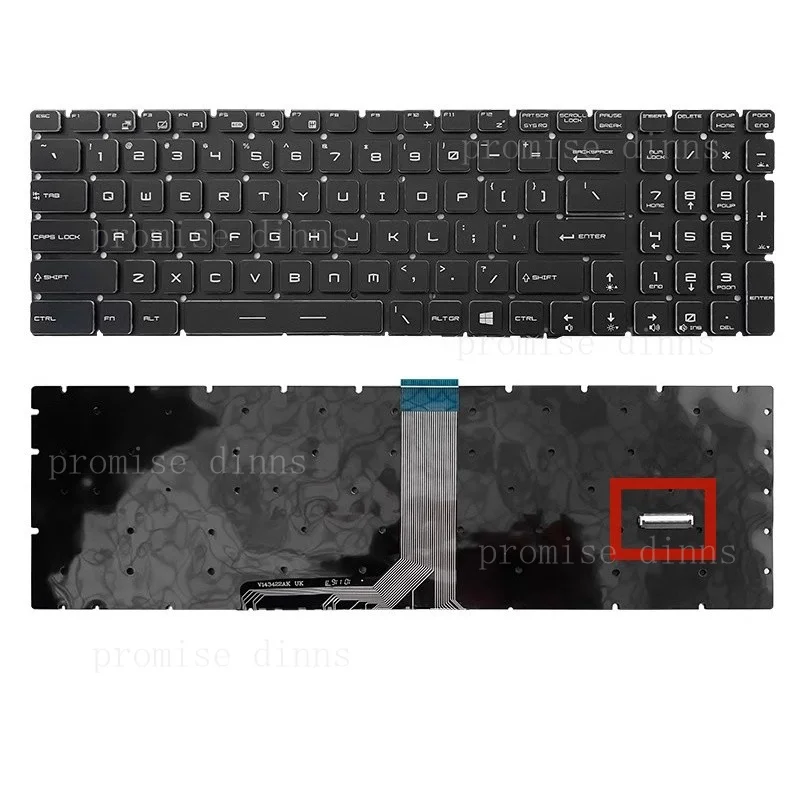 M   US for Keyboard MSI GX63VR MS-16P1 MS-16P3 MS-17C1 MS-17C3 Per-Key RGB Backlit