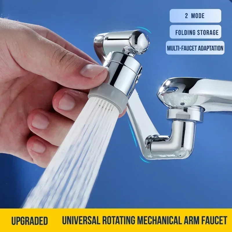 Universal 1080° Rotation Faucets Extender Sprayer Head Kitchen Robot Arm Extension Faucet Aerator Mixer Bubbler Water Tap Nozzle