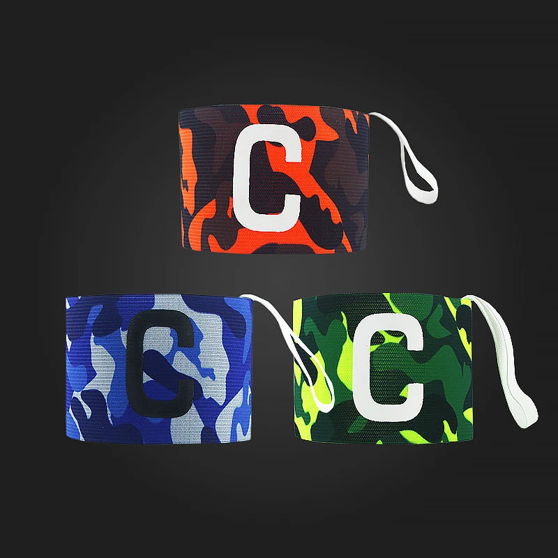 New Camouflage Armband Stick Winding C Mark Armband Make Style Football Captain Armband Green Soccer Team Sports Multitool