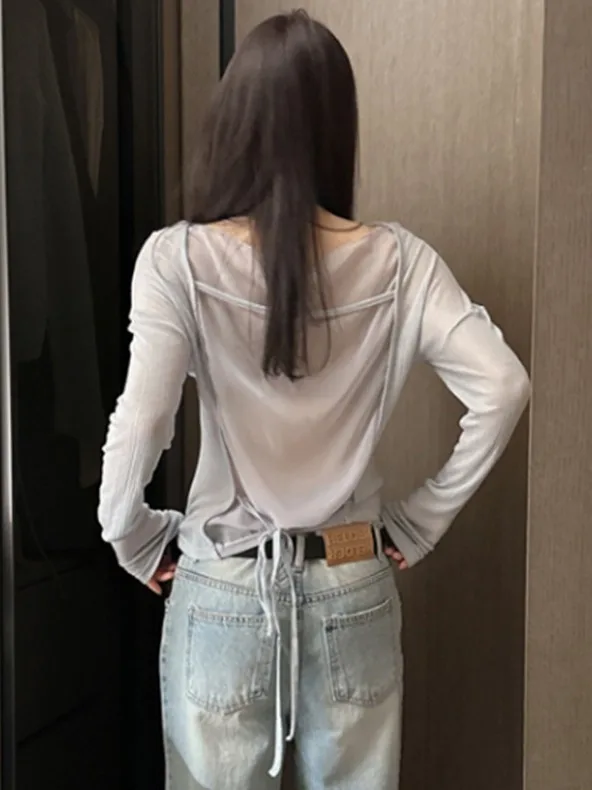 

Стильная футболка с длинным рукавом в корейском стиле от Dongda Gate: новая летняя модель, дышащая, с защитой от солнца, трикотажная, с охлаждающим эффектом