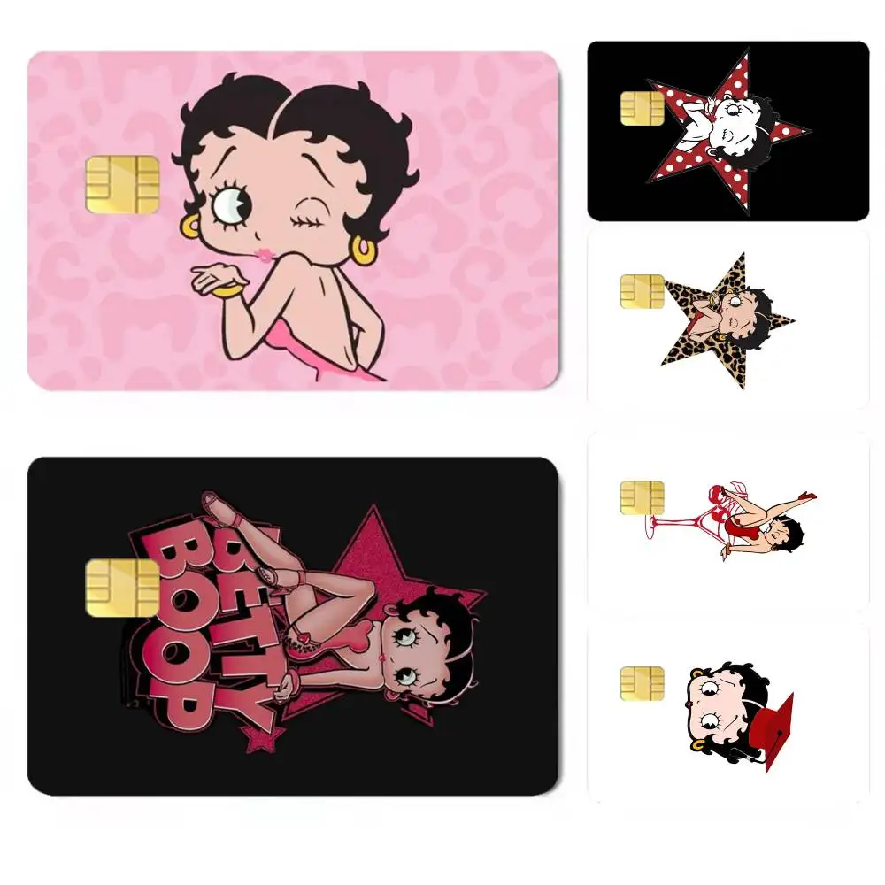 Hot Cartoon Betty Boop-p Credit Card HD Stickers Premium matte film effectively prevents fingerprints
