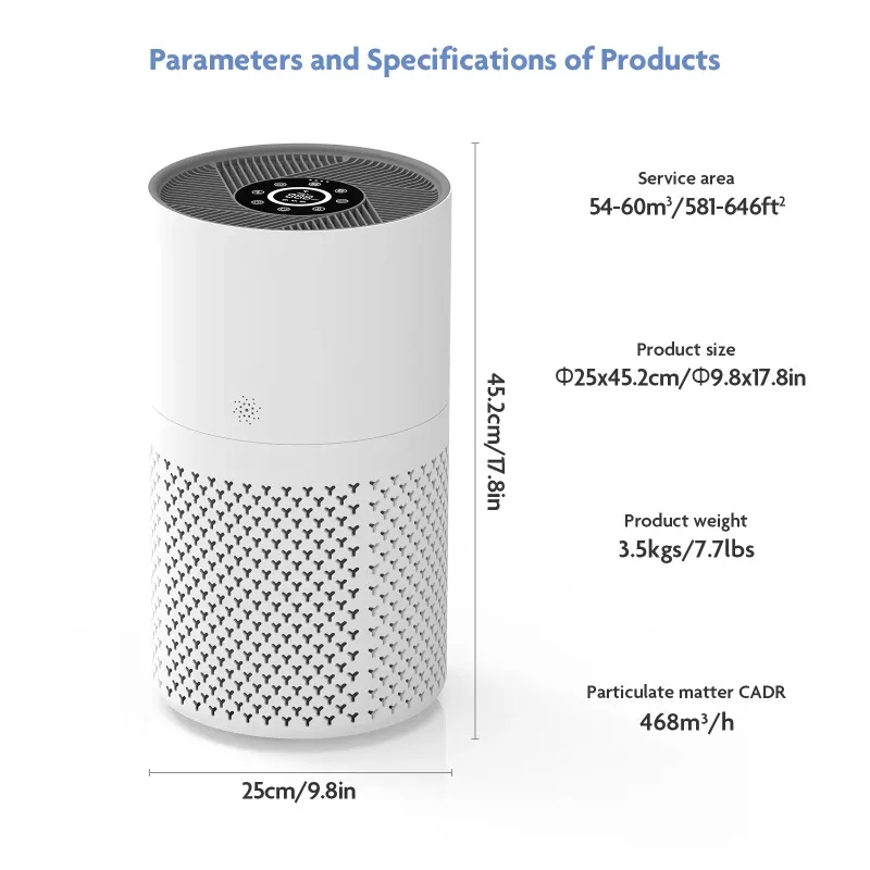 Purificador de aire portátil inteligente para habitación del hogar, el mejor filtro Hepa para el hogar, filtros para el hogar, KJ402F-A, purificador de aire para el hogar