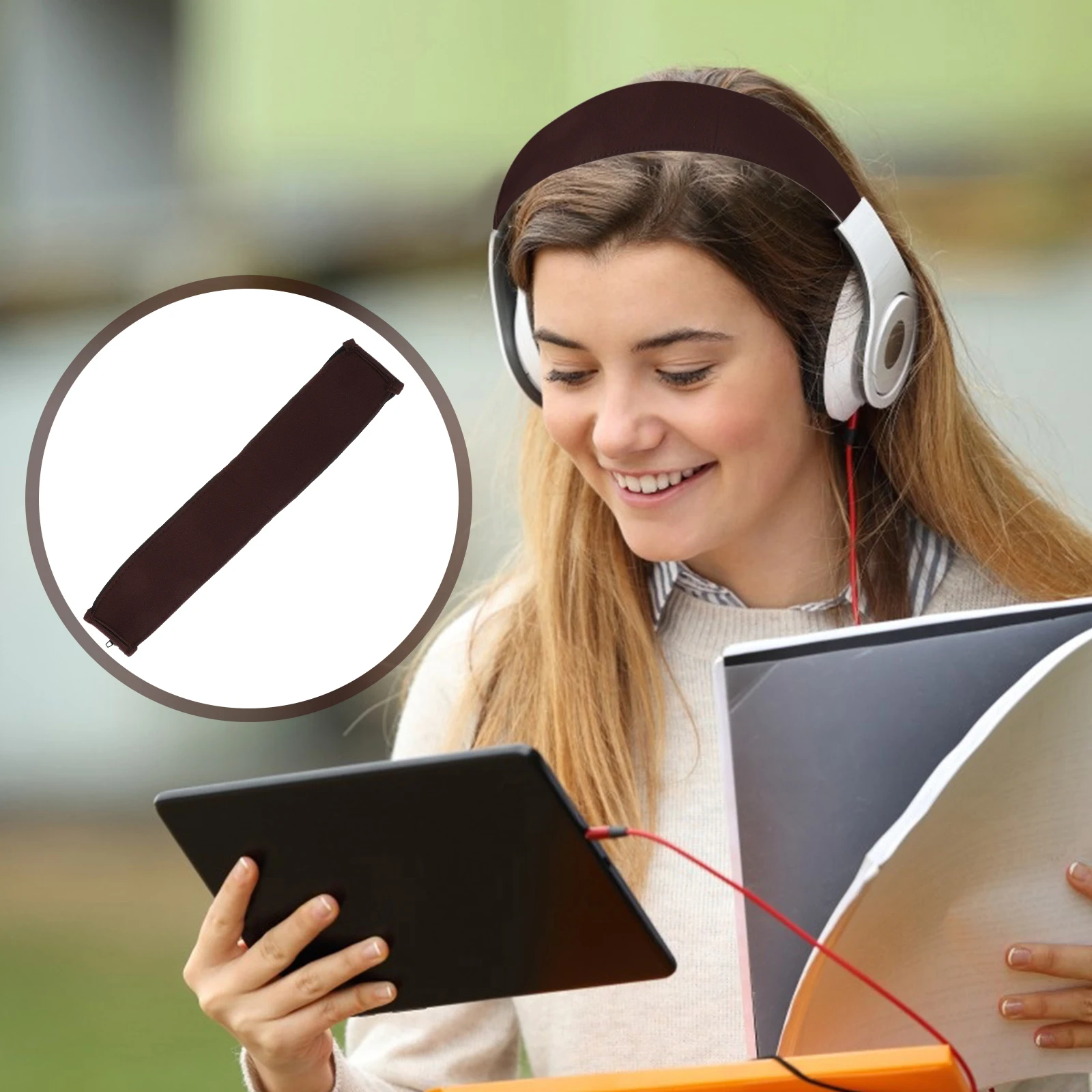 

Cushions Head Beam Protector Headband Headphone Cover Ear Pads Pu Replacement for